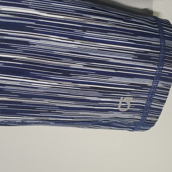 GapFit pants women's sz xs blue white abstract vertical lines activewear… - Picture 8 of 12